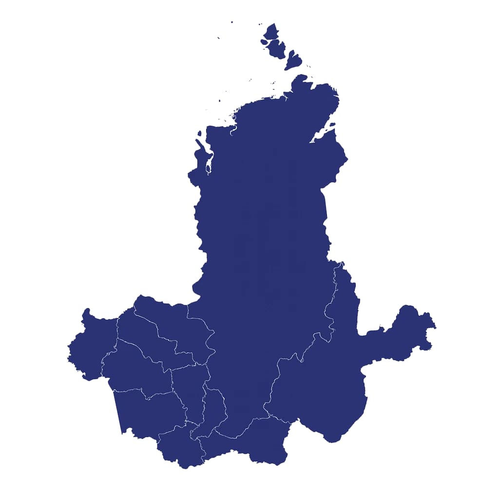 Карта обслуживания Алкида в Сибири